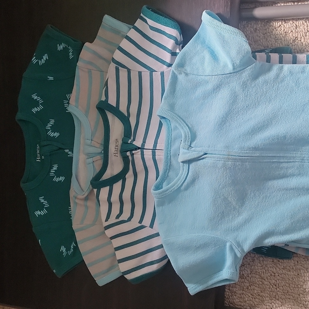 Hanes Baby Blue Multi Bodysuit